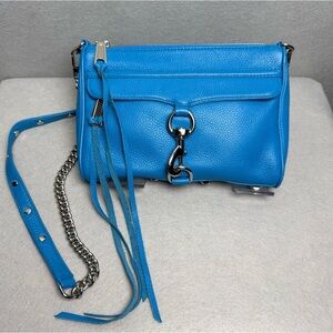Rebecca Minkoff Women’s Mini MAC in True Turquoise Crossbody Leather Handbag
